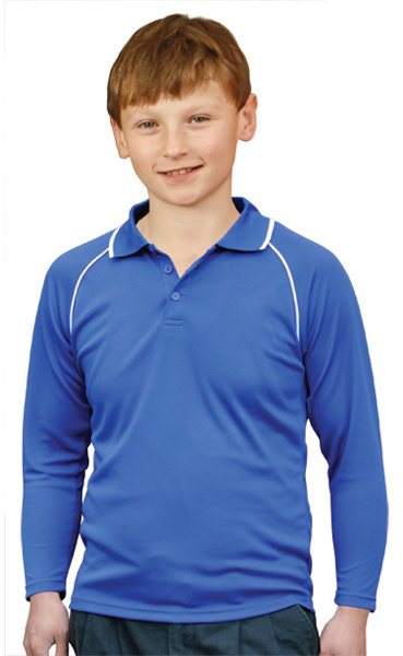 KIDS LONG SLEEVE Cool Dry Marathon Polo shirt